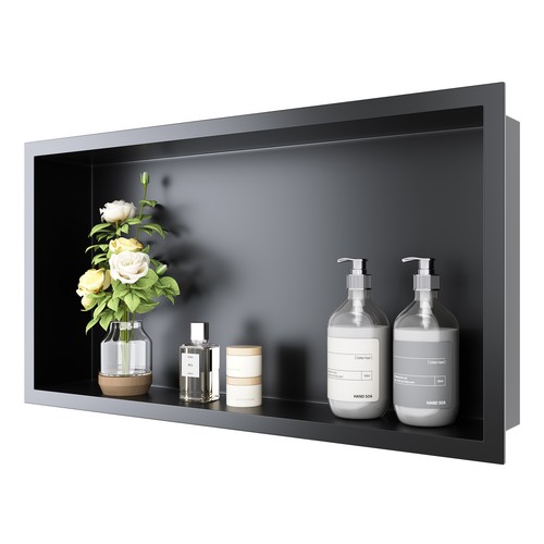 Stainless steel shower - stainless, niche