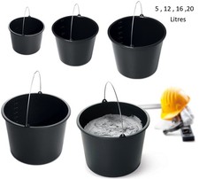 Plastic Bucket Black Heavy