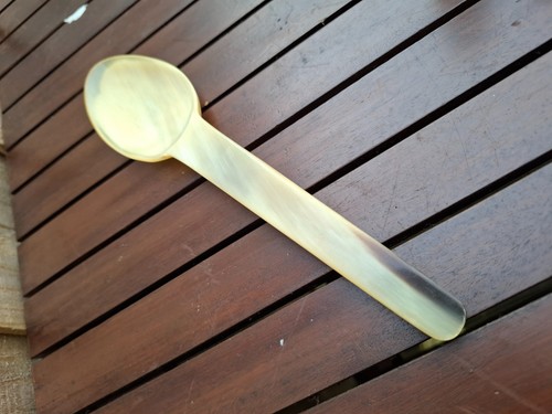 Vintage horn spoon - vintage, silver
