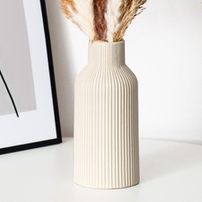 20cm Ceramic Vase Beige Matte