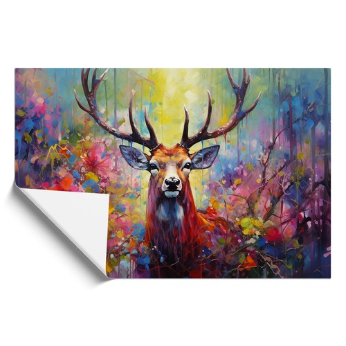 Stag deer expressionism - deer,
