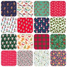 Christmas Polycotton Fabric Material FAT QUARTER / BY THE METRE BUY 3 GET 1 FREE