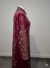 Kurdish Moroccon Embroidered Maxi Kaftan Abaya Dress Winter Party Ramadan Eid