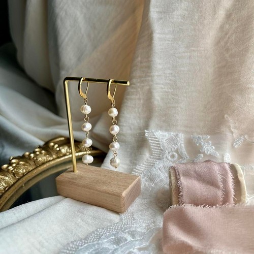 Freshwater pearl triple dangle - triple,