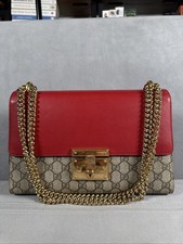 Gucci Padlock Shoulder Bag Medium Red