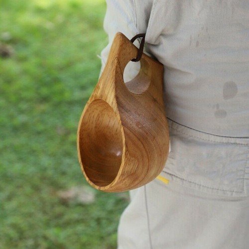 Natural wooden handmade cup - natural,