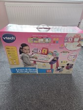VTech Draw and Learn Activity Desk Pink Interactive Kids Table