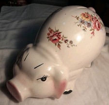 Vintage Ceramic Pig Piggy Bank