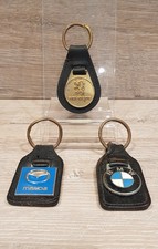 Job Lot of 3 x Vintage Keyfobs (Mazda, Peugeot & BMW) circa 1970's / 1980's