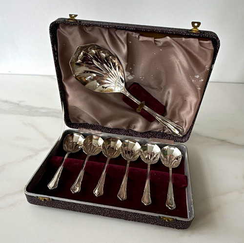 7pc silver plated spoon - plated, set