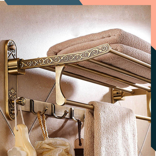 Foldable towel rack antique - towel,