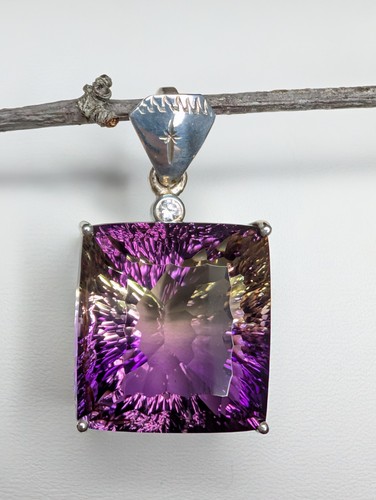 Huge ametrine pendant - ametrine, sterling