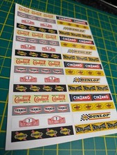 Scalextric Slot Car Decal Sticker Sheet - Model Racing 1/32 1/24 - 32x Stickers