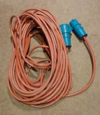 25m Caravan Extension Lead Electric Hook up Cable. 16A Orange And Blue Campervan