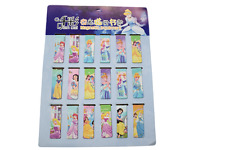 2x Novelty Princess Disney Cinderella Snow White Magnetic Bookmark Page Markers 