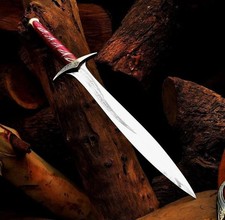 Hand-Forged Damascus Steel Fantasy Sword – Premium Cosplay Prop & Replica