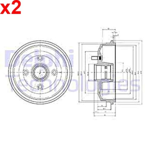 Brake drum delphi fits - drum,
