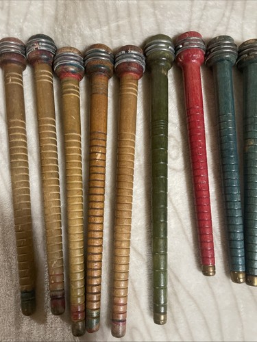 Antique wooden bobbins - antique,