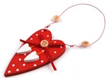 1x Hanging Wooden Decoration