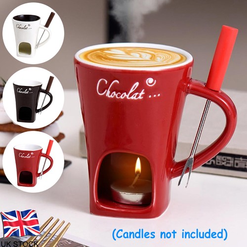 Chocolate fondue mugs ceramic - chocolate,