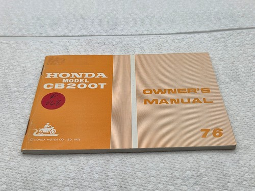 1976 honda cb200t owner - 1976, owner's