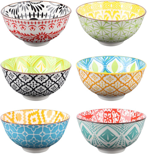 Piece ceramic tapas bowls - 6-piece,