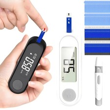 Blood Glucose Sugar Monitor Diabetes Testing Kit +50 Test Strips +50 Lancets