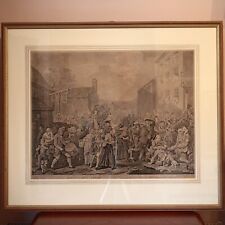 William Hogarth The March to Finchley Framed Engraving by Luke Sullivan 