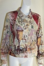 Impulse Art-Wear Vintage Chocolate Fountain Cafe Art-to-Wear Italy Jacket Sz S
