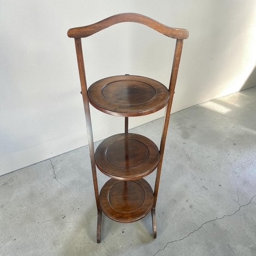 Antique tier folding wooden - 3-tier,