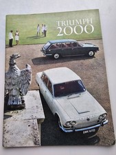Triumph 2000 Saloon And Estate Sales Brochure 1968 - Pub No 362/268/UK