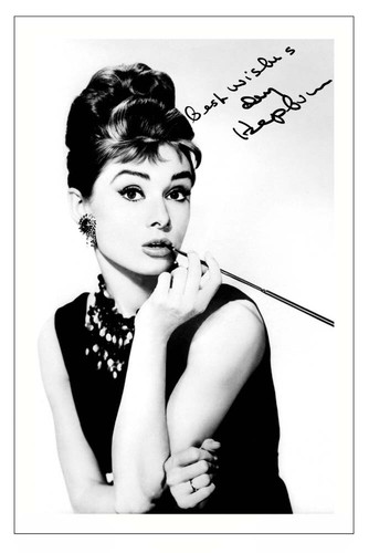 Audrey hepburn signed photo - audrey,