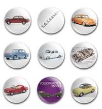 25mm  BUTTON BADGES X9