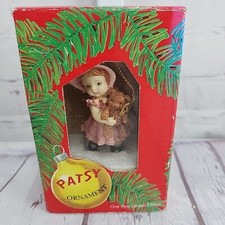 VTG Effanbee Ornament Patsy Doll  Pink Dress Figurine 1995 w/ Teddy Bear MP166