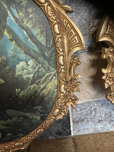 Pair stunning ornate gold - of,
