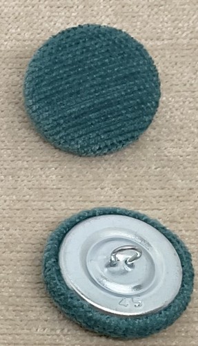 Teal chenille velvet loop - velvet, back