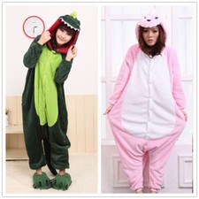Green Pink Dinosaur Onesiee Kigurumi Fancy Dress Costume Hoodies Pyjamas Gift