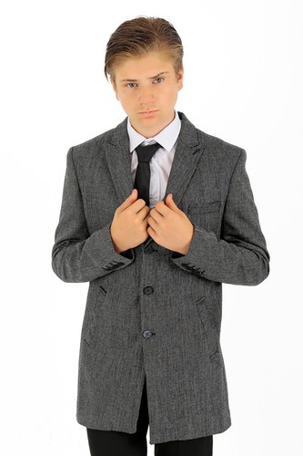 Boys wool overcoat birdseye - boys,