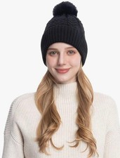LADIES CABLE KNIT WARM FAUX