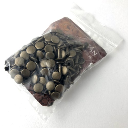 Double cap rivets antique - double,
