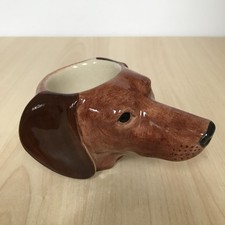 Quail ceramics red dachshund - quail,