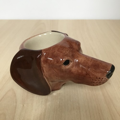 Quail ceramics red dachshund - red,