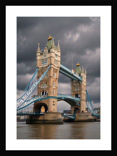 Modern london skyline framed - modern,