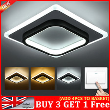 Modern LED Ceiling Light Square Panel Down Lights Bathroom Kitchen Bedroom Lamp