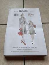 Butterick Retro Sewing Patterns No: 7658 Circa'44 Website No:70 A B C 