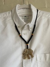 Black Necklace & Coloured Rasta Beads Handmade Jewellery in Africa elephant NEW