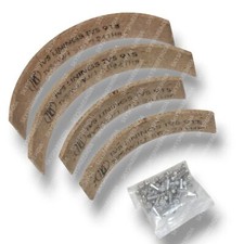 Brake Shoe 8" Leather Pad Lining Kit With Rivets Compatible With Willys Jeep