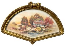 Homco Gold Fan With Bow Wall