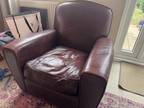 Habitat leather armchair - leather,
