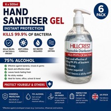 6 x Hand Sanitiser Gel Instant